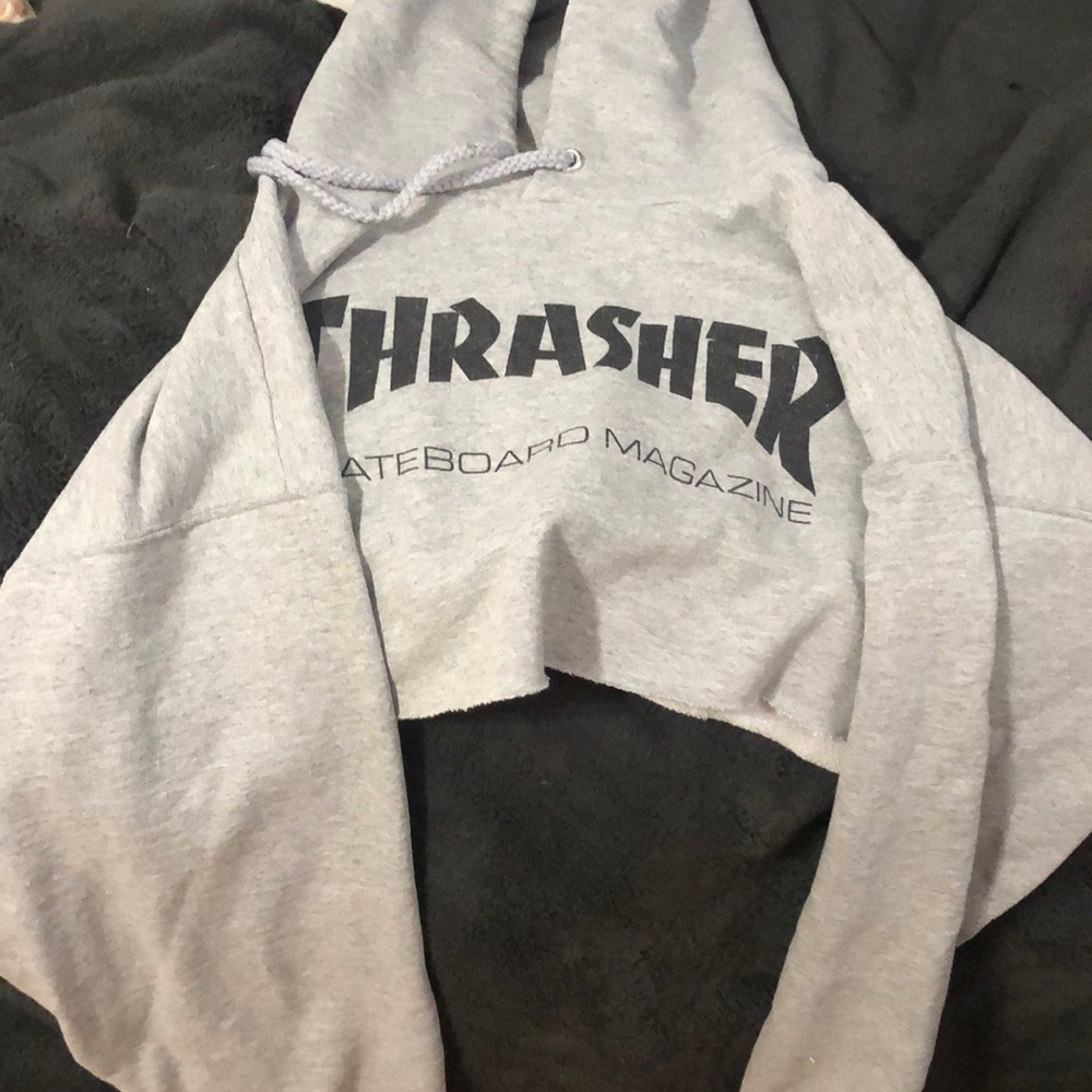 Very cropped thrasher hoodie